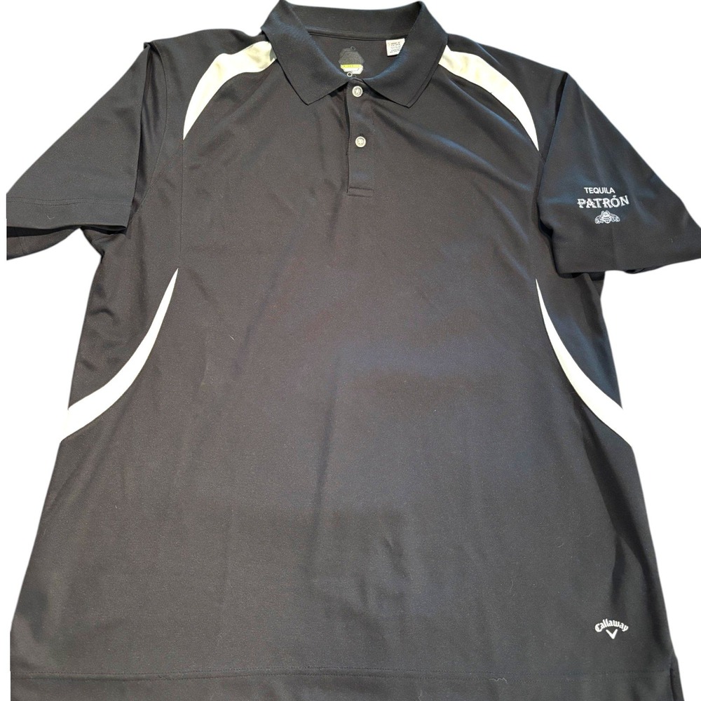 Callaway X Series Mens Black White Tequila Patron Golf‎ Polo Shirt Size XL